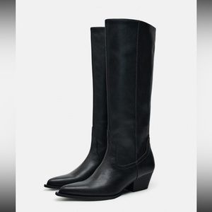 Zara Knee high cowboy boot